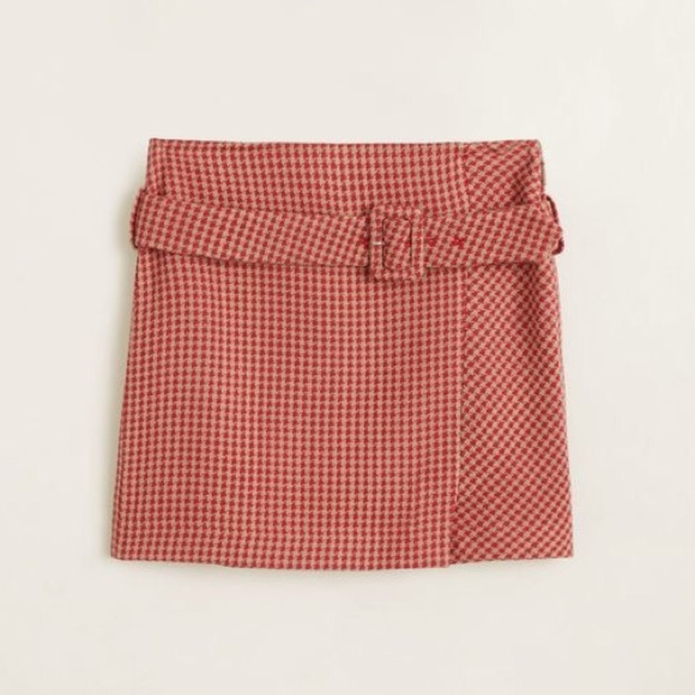 Brown Mini Skirt with Belt